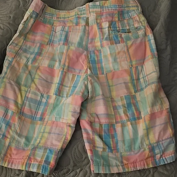 Cape Madras Maine Pastel Colorful Patchwork Bermuda Shorts - Picture 5 of 5